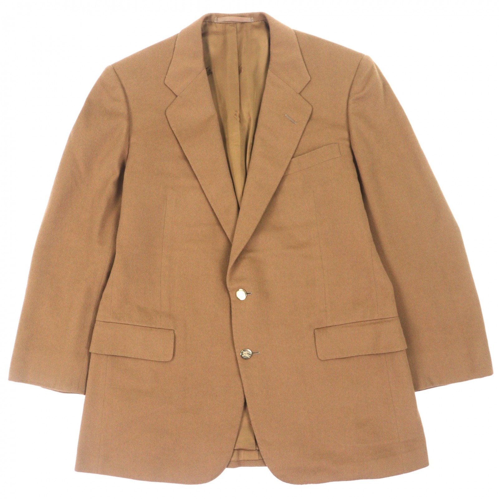 美品 バーバリー テーラードジャケット キャメル メンズ
