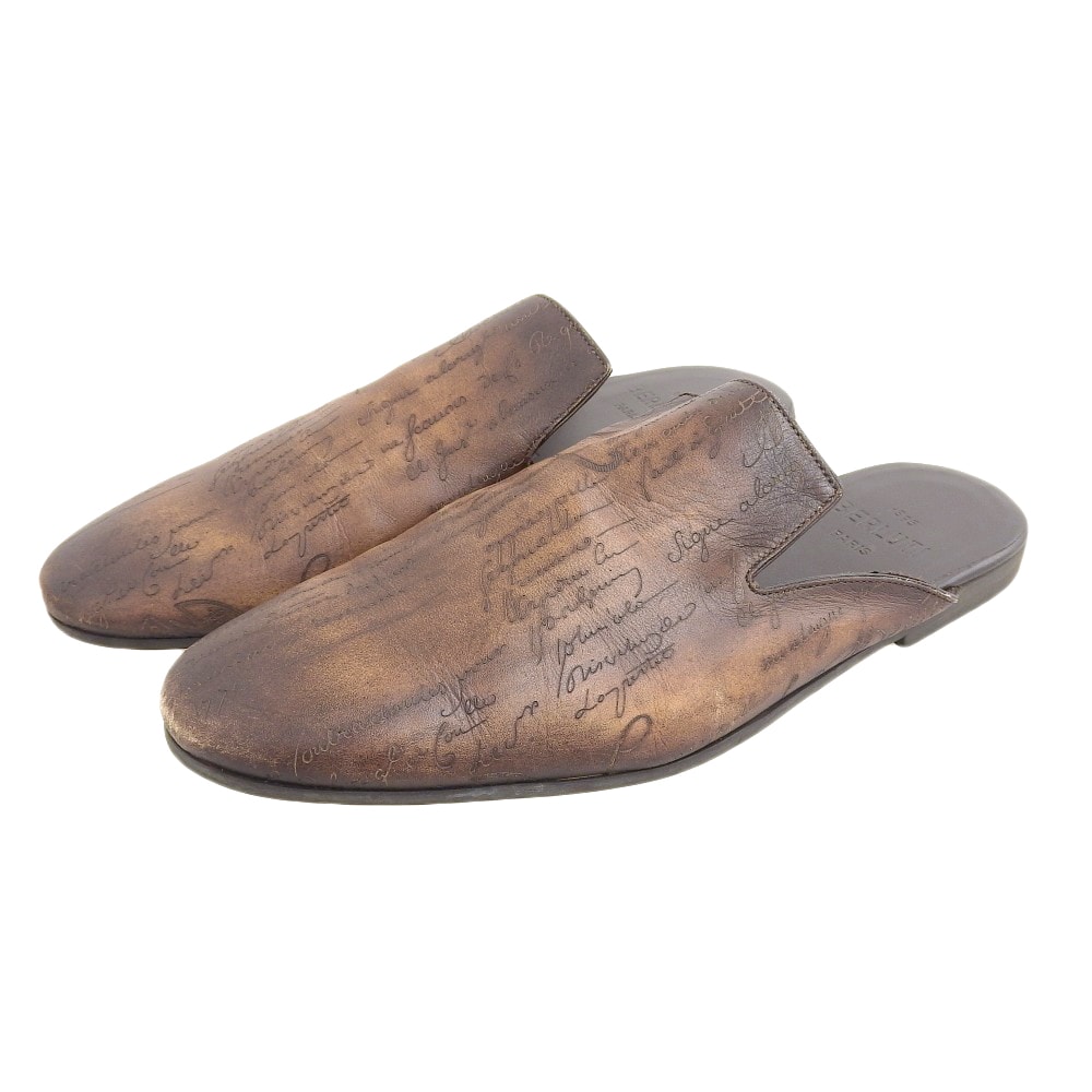 ベルルッティ カリグラフィ サイラスオマーン スリッパ メンズ 8 8