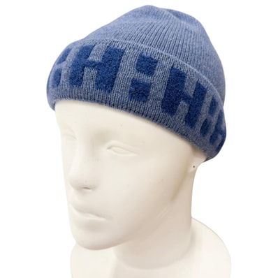 未使用品 エルメス ニットキャップ BONNET RAJASTAN ブルー