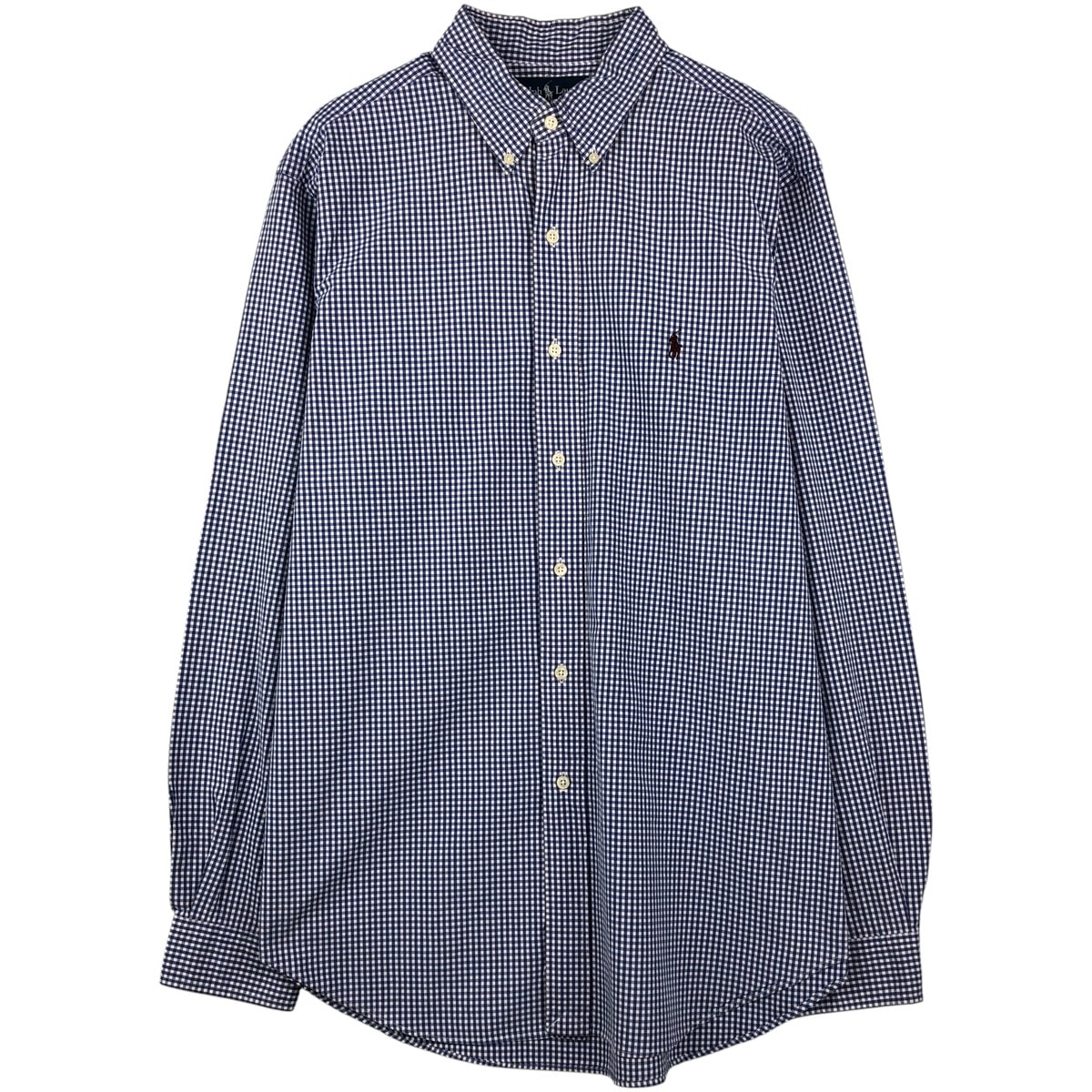古着 ラルフローレン Ralph Lauren CLASSIC FIT ギンガムチェック 長袖 ボタンダウンチェックシャツ メンズL相当/eaa609681