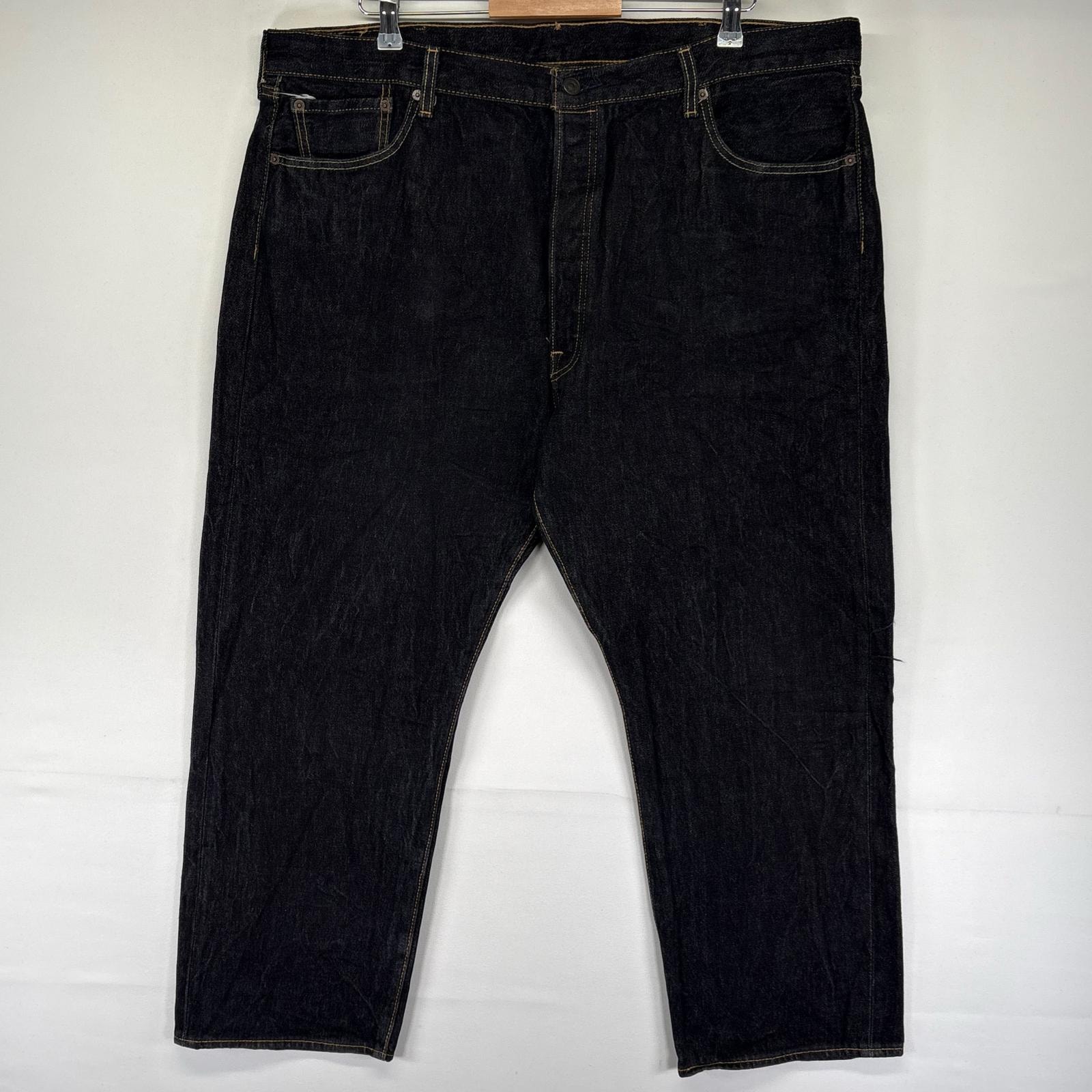 古着 リーバイス Levi's デニム パンツ Gパン ボタンフライ 5ポケット 大きいサイズ 501 ストレート W44 L30  ブラック系 メンズ