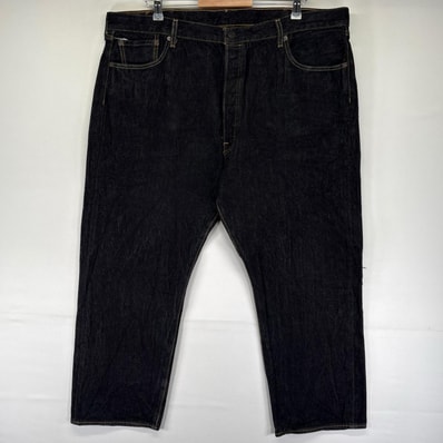 古着 リーバイス Levi's デニム パンツ Gパン ボタンフライ 5ポケット 大きいサイズ 501 ストレート W44 L30 ブラック系 メンズ