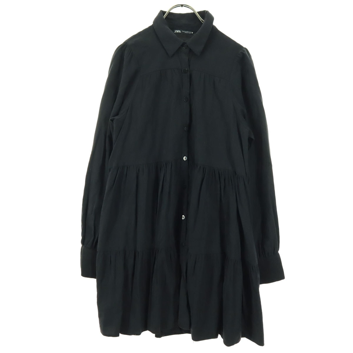 ZARA ザラ 長袖 ブラウス XS ブラック チュニック