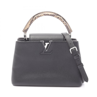 ルイ・ヴィトン LOUIS VUITTON カプシーヌMM ノワール 2WAY ハンドバッグ バッグ レザー エキゾチックレザー レディース ブラック系 N92800 【中古】