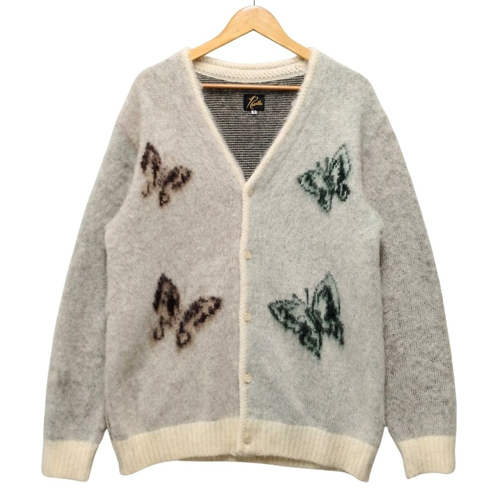 Needles 別注 パピヨン モヘア カーディガン ニット セーター ホワイト