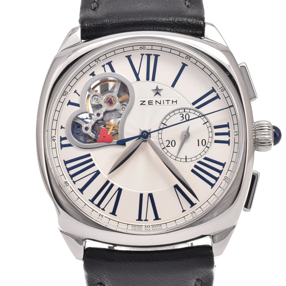値下 ゼニス ZENITH 03.1925.4062/01.C725 エル プリメロ スターオープン 裏スケ クロノグラフ 自動巻き レディース 美品 B#146845