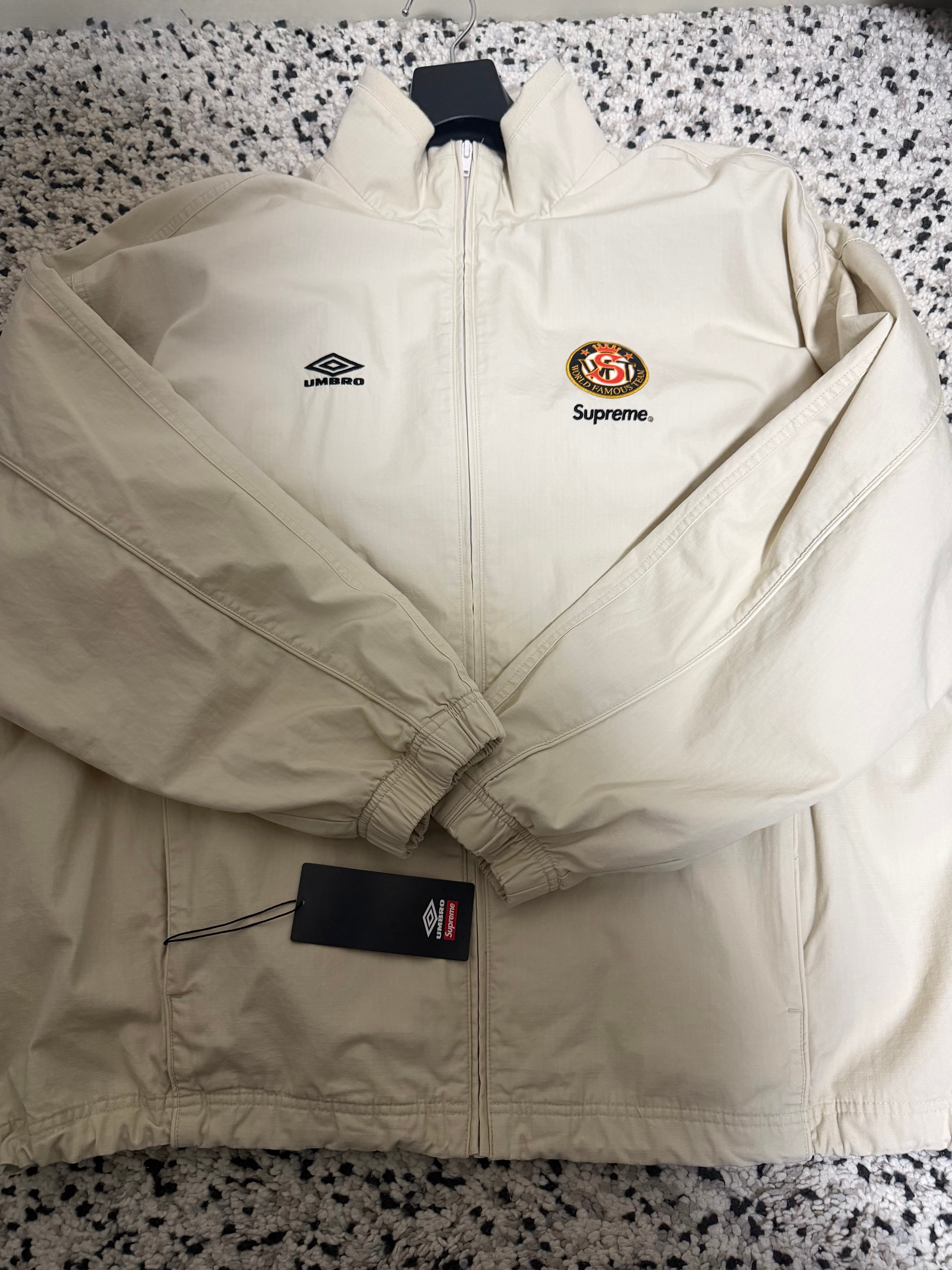 Supreme x Umbro Cotton Ripstop Track Jacket (26SS) "Stone"