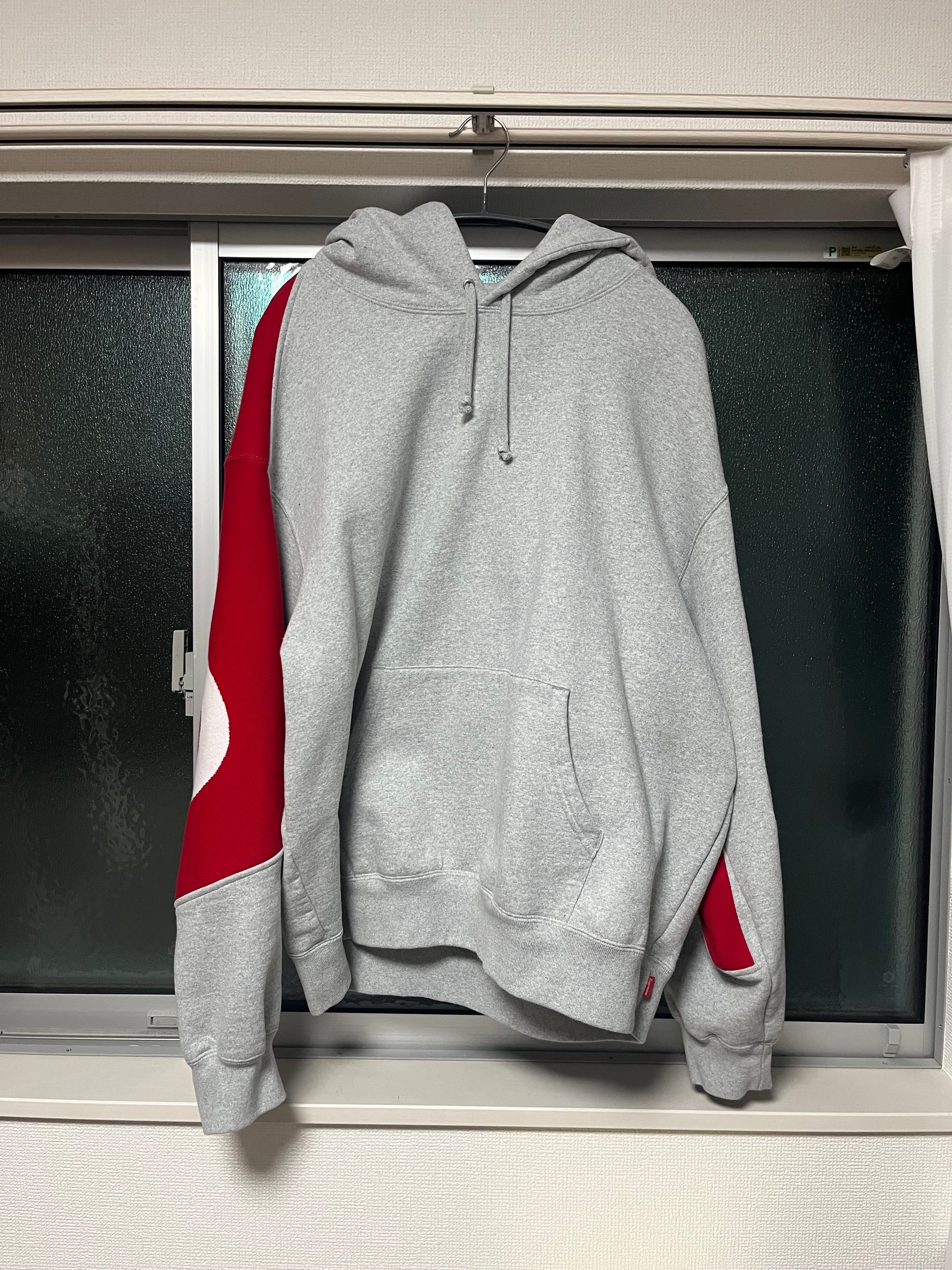 Supreme Big Logo Jacquard Hooded Sweatshirt "Heather Grey"