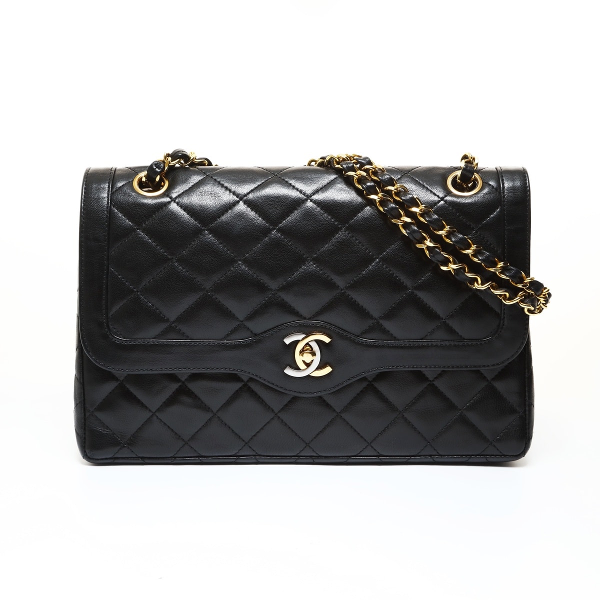 シャネル CHANEL 0番台 1985-1986 マトラッセ コンビ金具 Wフラップ ショルダーバッグ【中古】 CHANEL（シャネル） ショルダーバッグ 0番台 1985-1986 ダブルフラップ