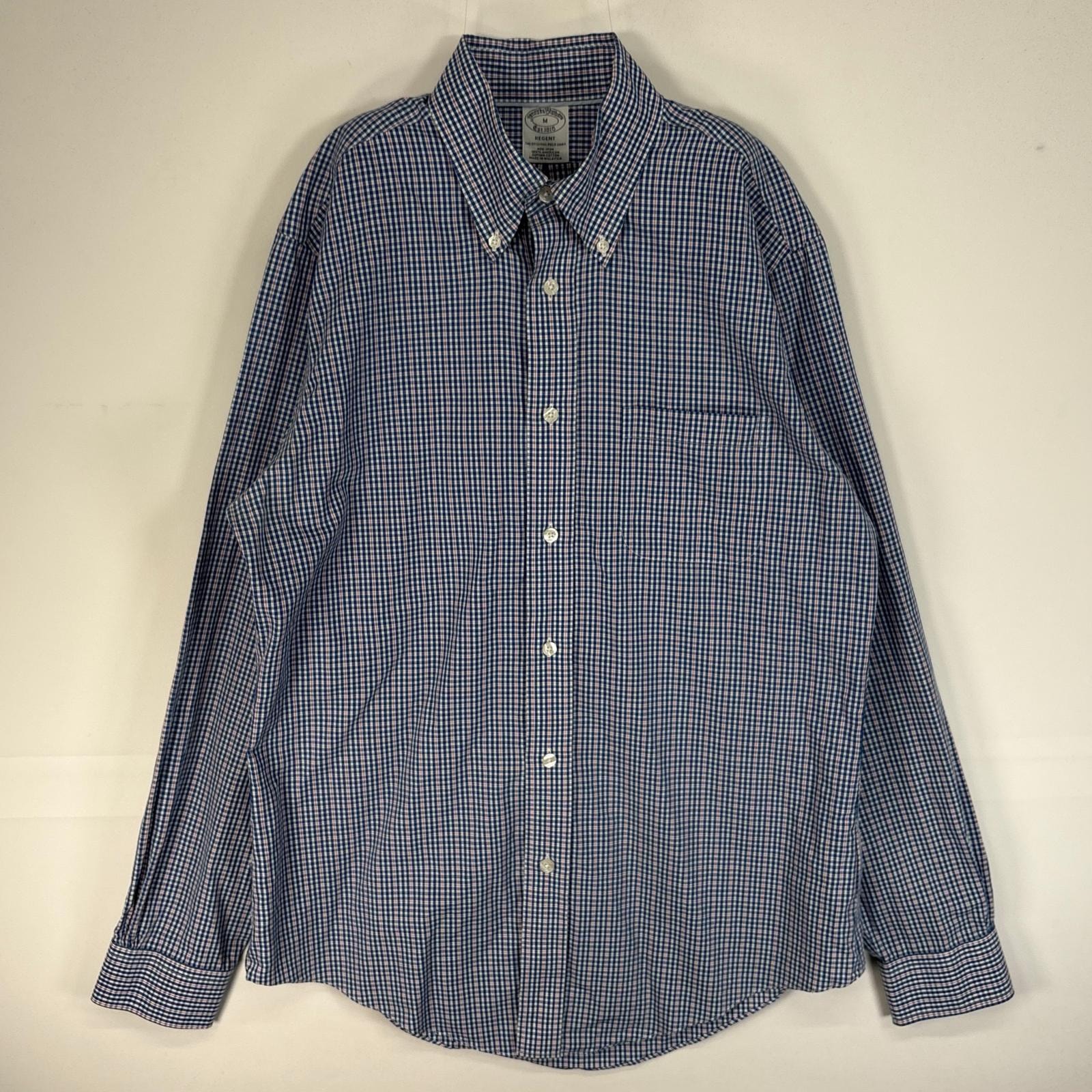 古着 ブルックスブラザーズ Brooks Brothers 長袖シャツ チェック 胸ポケ REGENT M ブルー系 マルチカラー メンズ
