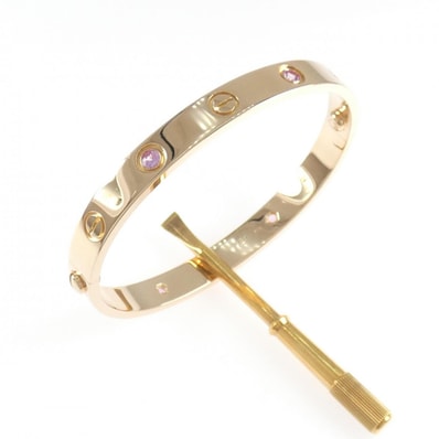 カルティエ ラブブレスレット ハーフ ピンクサファイヤ