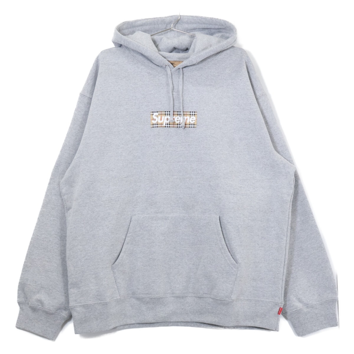 シュプリーム xBurberry バーバリー【新品同様】22SS Box Logo Hooded Sweatshirt ボックスロゴ プルオーバー パーカー XL