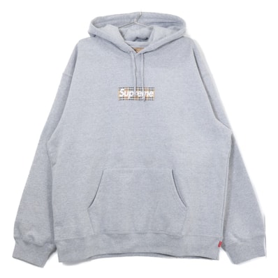 シュプリーム xBurberry バーバリー【新品同様】22SS Box Logo Hooded Sweatshirt ボックスロゴ プルオーバー パーカー XL