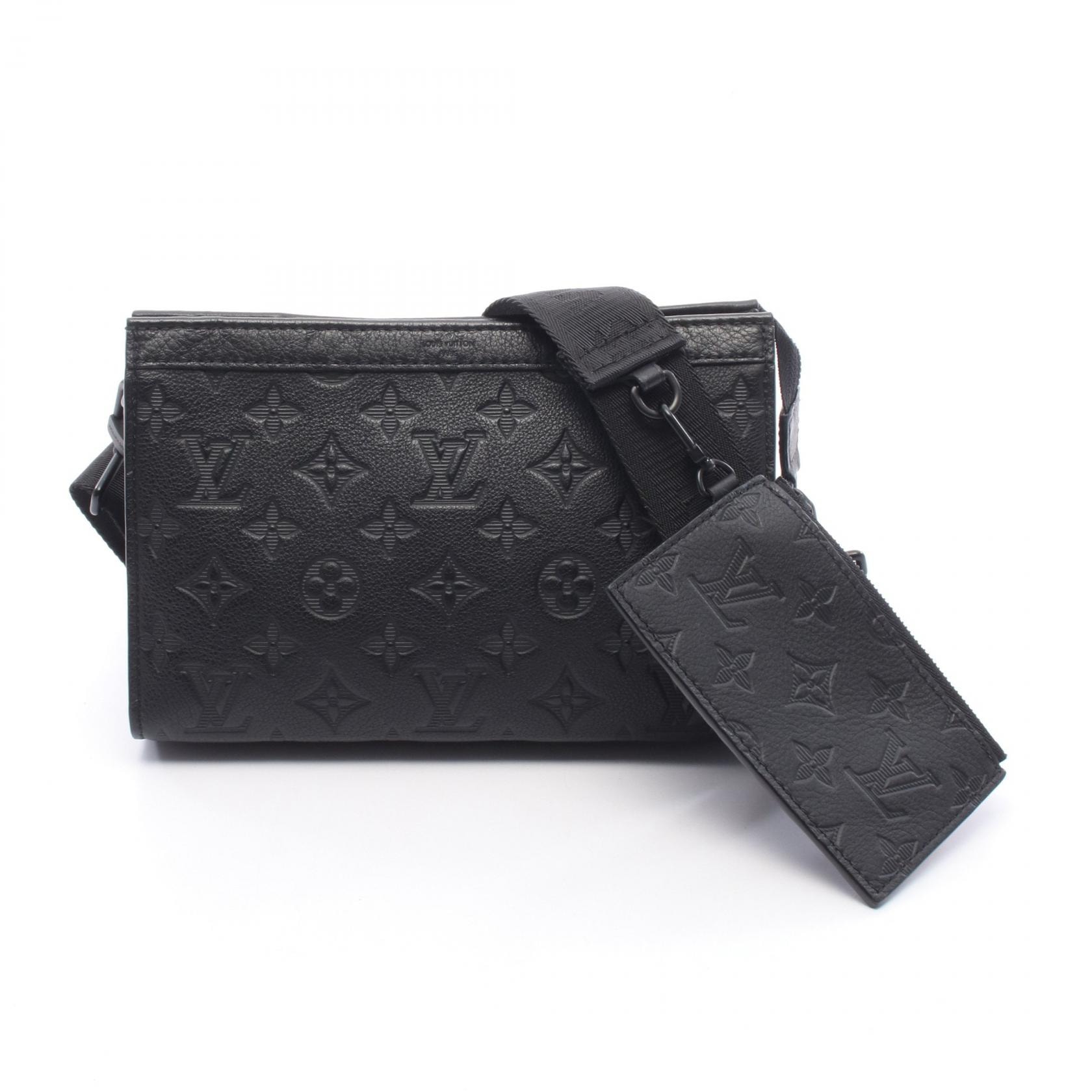ルイ・ヴィトン LOUIS VUITTON ガストン ウェアラブル ウォレット モノグラムシャドウ ノワール ショルダーバッグ バッグ レザー メンズ ブラック系 M81115 【中古】