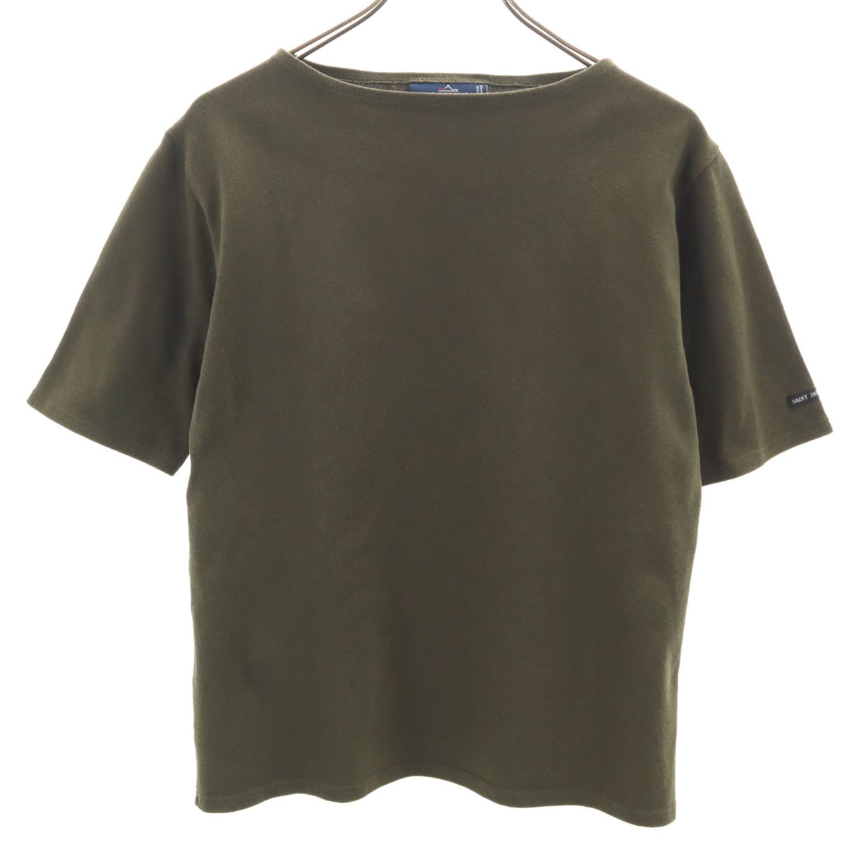 SAINT JAMES セントジェームス フランス製 半袖 ボートネック Tシャツ SM カーキ