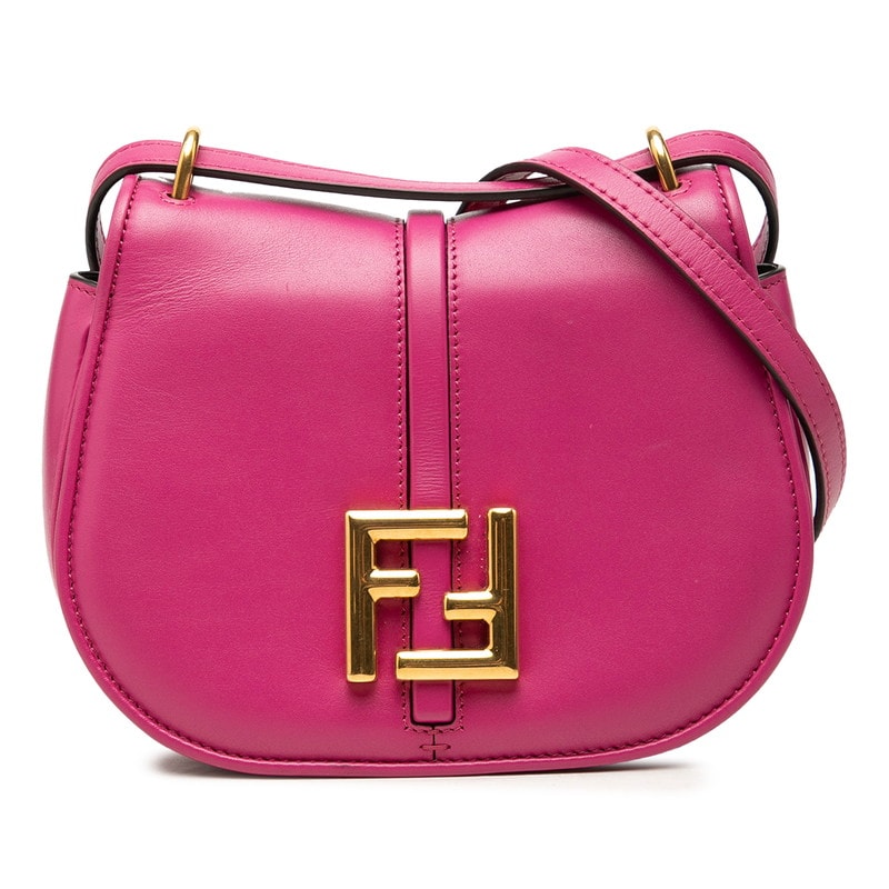フェンディ カ モン スモール 斜め掛け ショルダーバッグ 8BS082 ピンク系 レザー レディース FENDI 中古