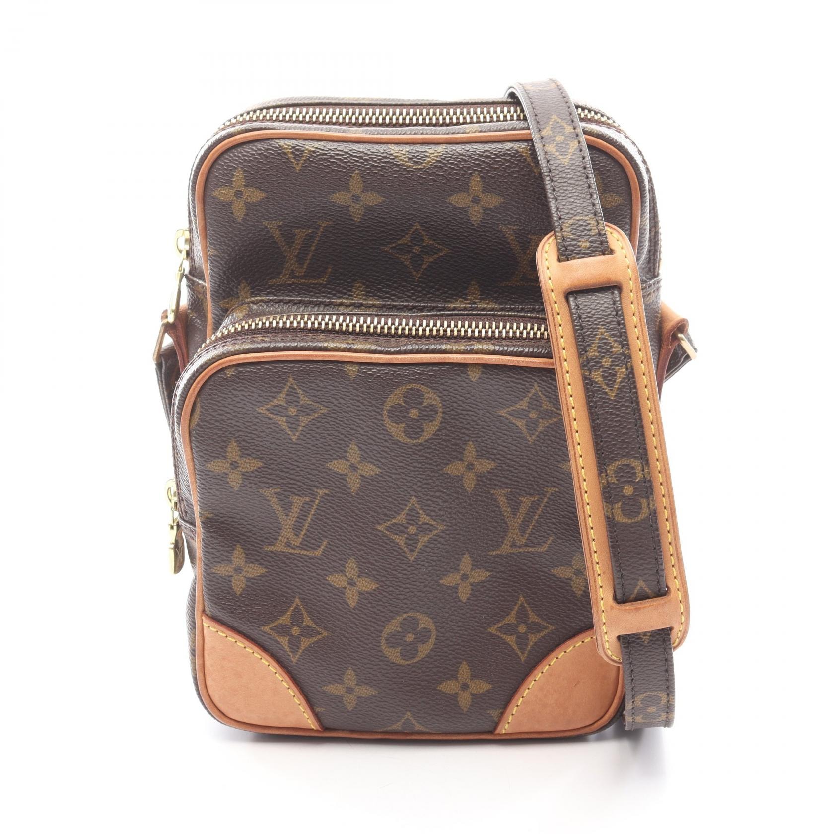 ルイ・ヴィトン LOUIS VUITTON アマゾン ショルダーバッグ バッグ PVCコーティングキャンバス レザー モノグラム レディース ブラウン系 M45236 【中古】