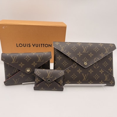 LOUIS VUITTON(ルイ・ヴィトン)ポシェット・キリガミ モノグラム ポーチ3点セット クラッチバッグ/カードケース/コインケース レディース M62034