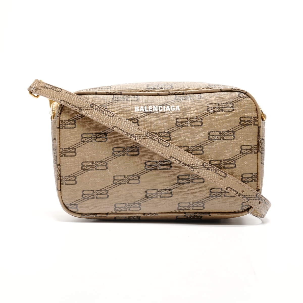 バレンシアガ BALENCIAGA BBモノグラム シグネチャー スモールカメラバッグ ショルダーバッグ【中古】