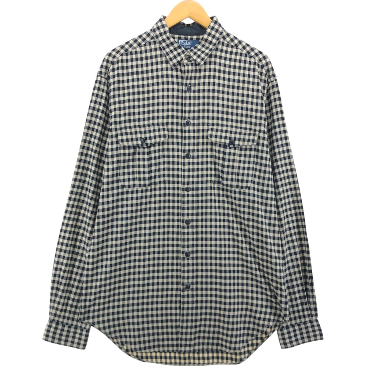 古着 ラルフローレン Ralph Lauren POLO by Ralph Lauren 長袖 コットンチェックシャツ メンズXL相当/eaa560816