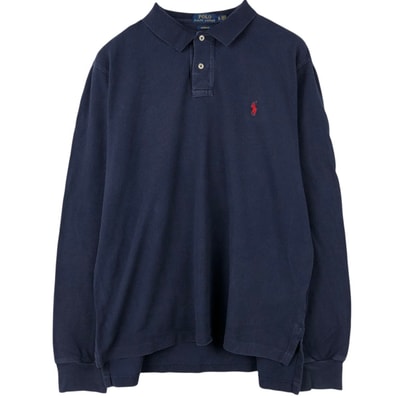 古着 ラルフローレン Ralph Lauren POLO RALPH LAUREN CUSTOM FIT 長袖 ポロシャツ メンズXL相当/eaa667151