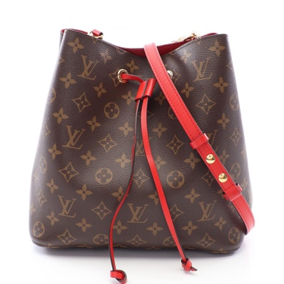 ルイ・ヴィトン LOUIS VUITTON ネオノエ モノグラム コクリコ ショルダーバッグ バッグ PVCコーティングキャンバス レザー レッド レディース ブラウン系 / レッド系 M44021 【中古】