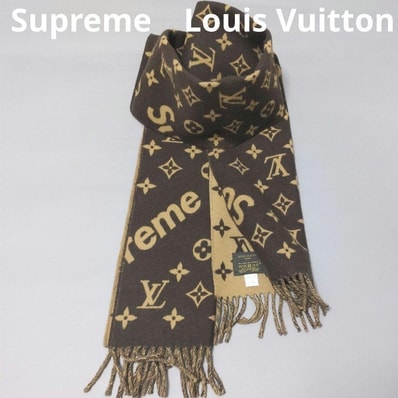 Louis Vuitton x Supreme Monogram Scarf "Brown"