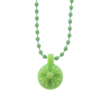 Chrome Hearts Rubber Crossball Silicon Necklace "Green"
