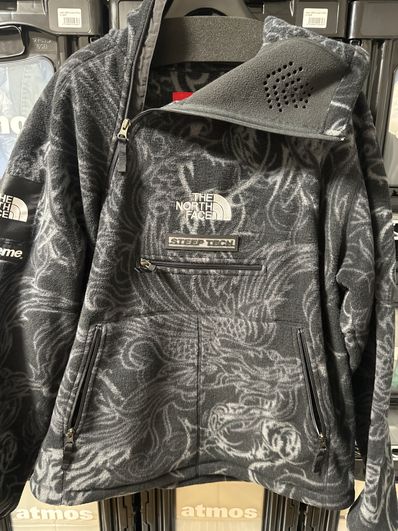 Supreme x The North Face Steep Tech Fleece Pullover "Black Dragon"
