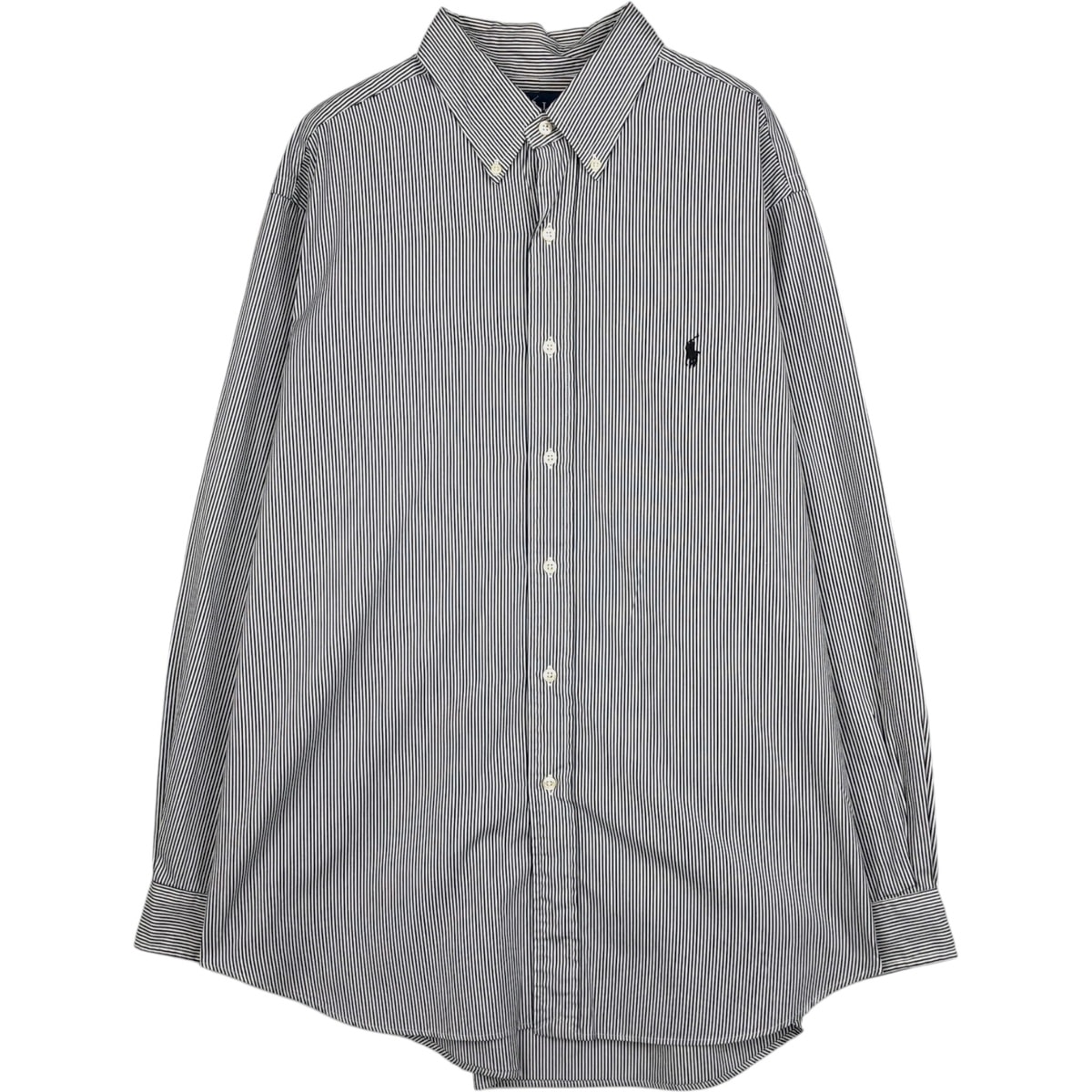 古着 ラルフローレン Ralph Lauren CLASSIC FIT クラシックフィット 長袖 ボタンダウンストライプシャツ メンズXL相当/eaa659354