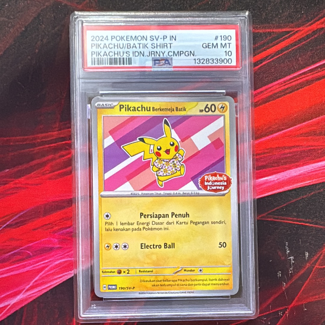 PSA10】バティックシャツを着たピカチュウ (フラワーピカチュウ柄) P