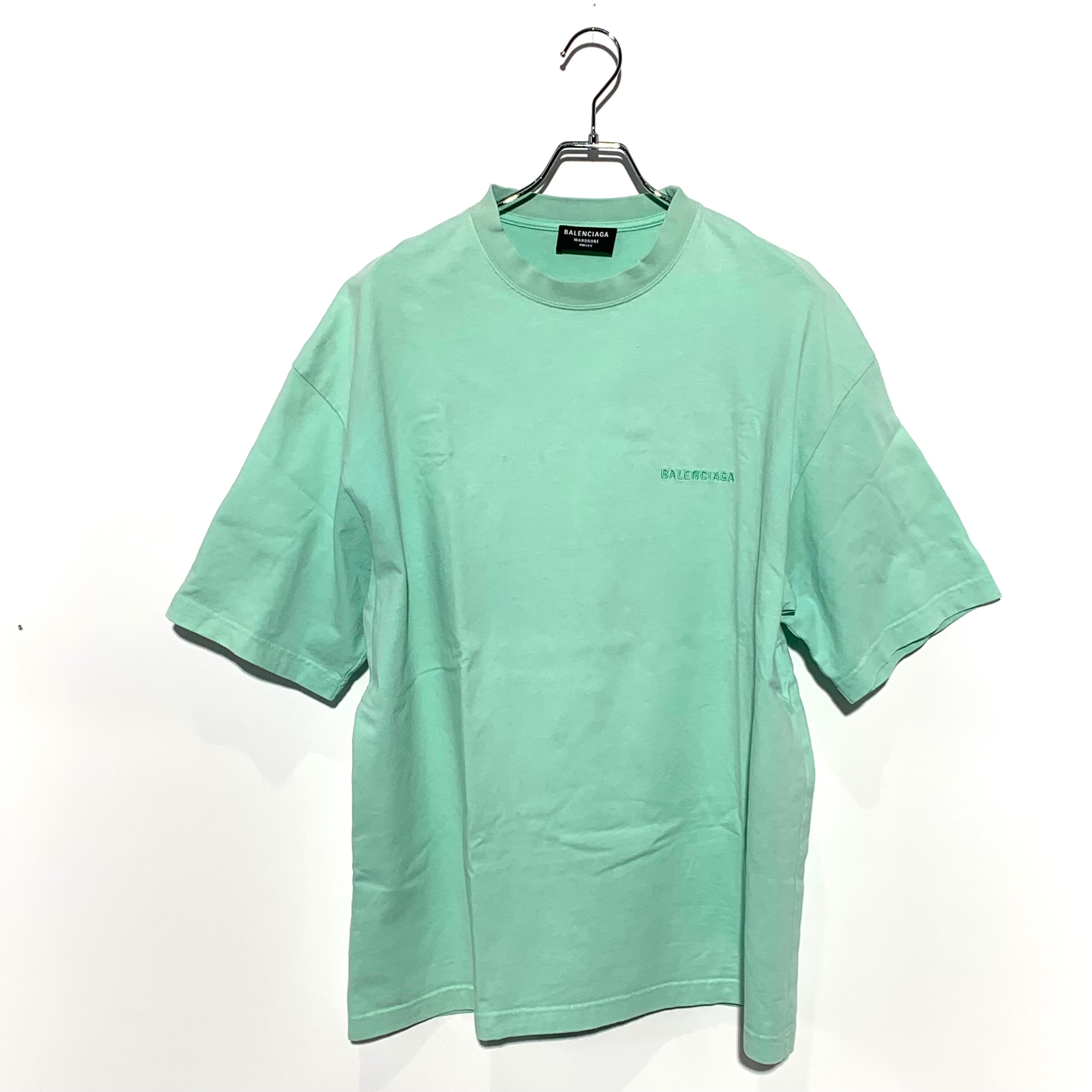 バレンシアガ ロゴ Tシャツ ミディアム フィット "グリーン"
