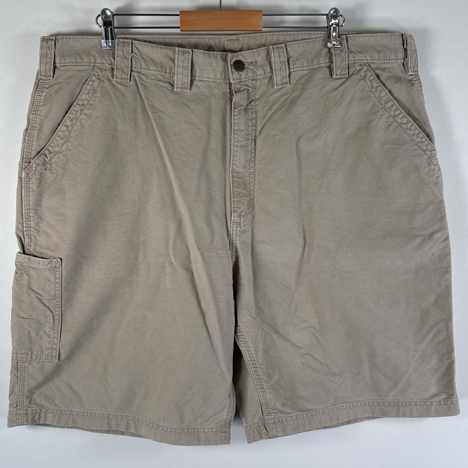 古着 カーハート Carhartt ダック ショートパンツ 大きいサイズ ワークショーツ ワンポイント ペインター w44  ベージュ系 メンズ