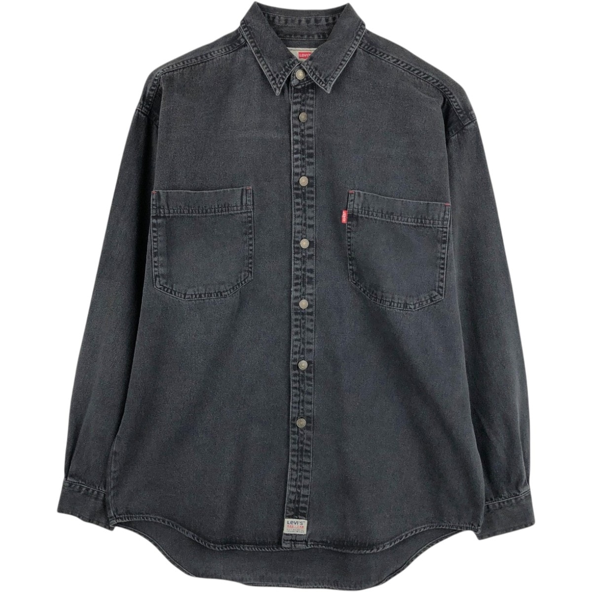 古着 リーバイス Levi's RED TAB 長袖 ブラックデニムシャツ メンズM相当/eaa674883
