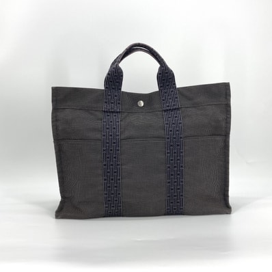 HERMES(エルメス) エールラインMM キャンバス オープンポケット トートバッグ グレー