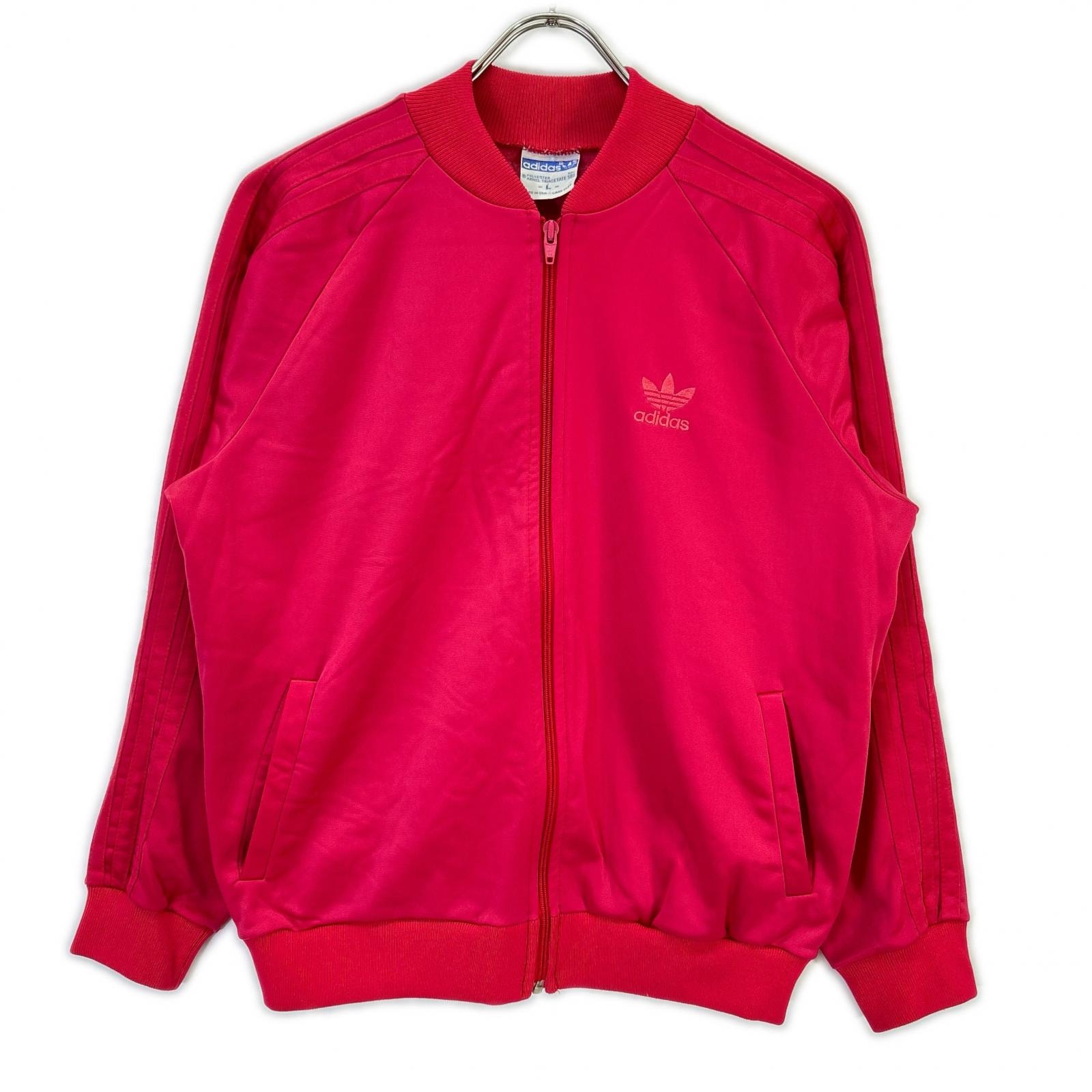 アディダス 70's~80's ピンク USA製 ジップアップブルゾン L