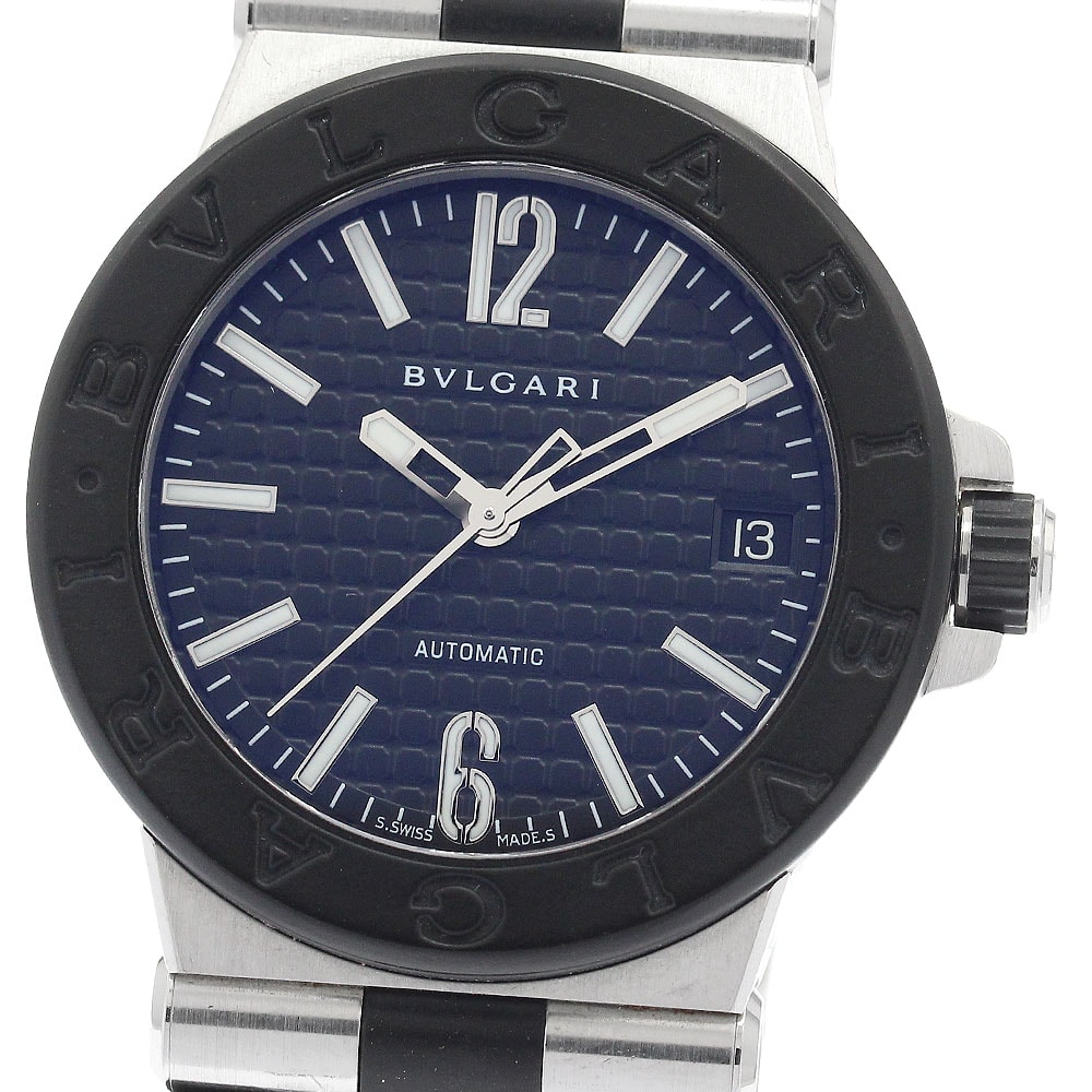 ★箱・保 ブルガリ ディアゴノ デイト DG35SV メンズ 【中古】