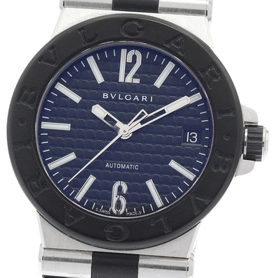 ★箱・保 ブルガリ ディアゴノ デイト DG35SV メンズ 【中古】