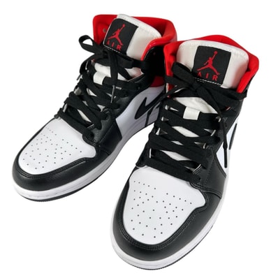 未使用品 NIKE ナイキ WMNS AIR JORDAN 1 MID BQ6472-061 スニーカー 合成皮革 ブラック レディース 24.5 38.5 7.5【古着】【中古】