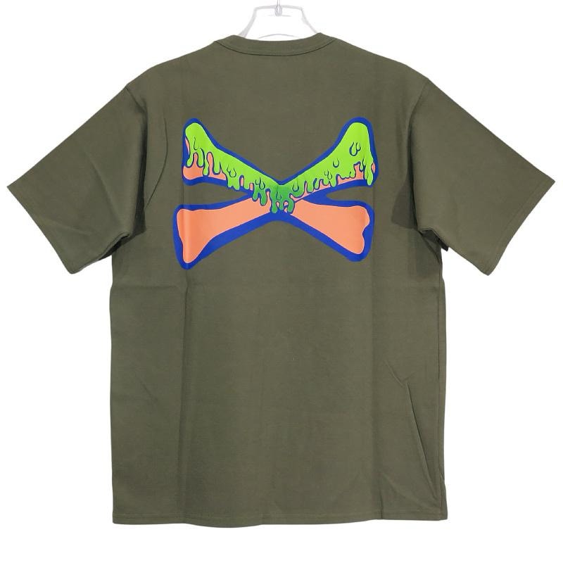 新品同様 WTAPS ダブルタップス x MIN-NANO ミンナノ 19SS SLIMY BONES.DESIGN SS 01/TEE.COTTON.MIN-NANO 191ATMID-CSM01S スライミー ボーンズ Tシャツ サイズ01(S)