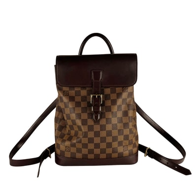 ルイ ヴィトン LOUIS VUITTON リュック ダミエ ソーホー ダミエキャンバス ブラウン ゴールド レディース N51132【中古】 z10425