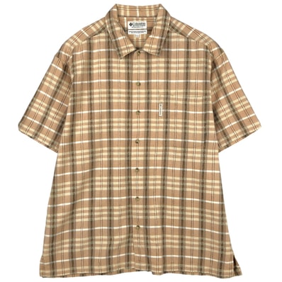 古着 00年代 コロンビア Columbia 半袖 コットン チェックシャツ ボックスシャツ メンズL相当/eaa623510