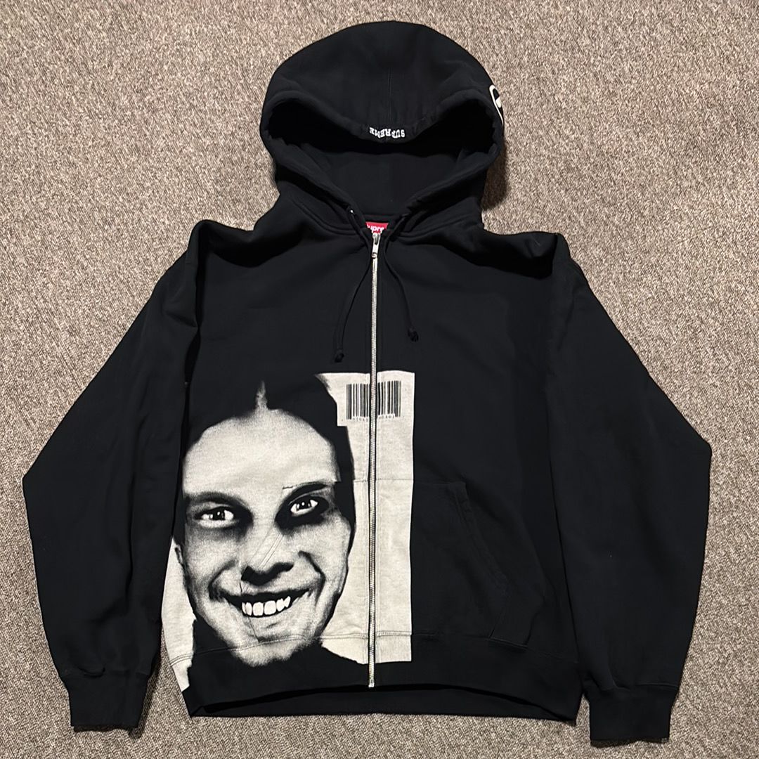Supreme x Aphex Twin Zip Up Hooded Sweashirt "Black"