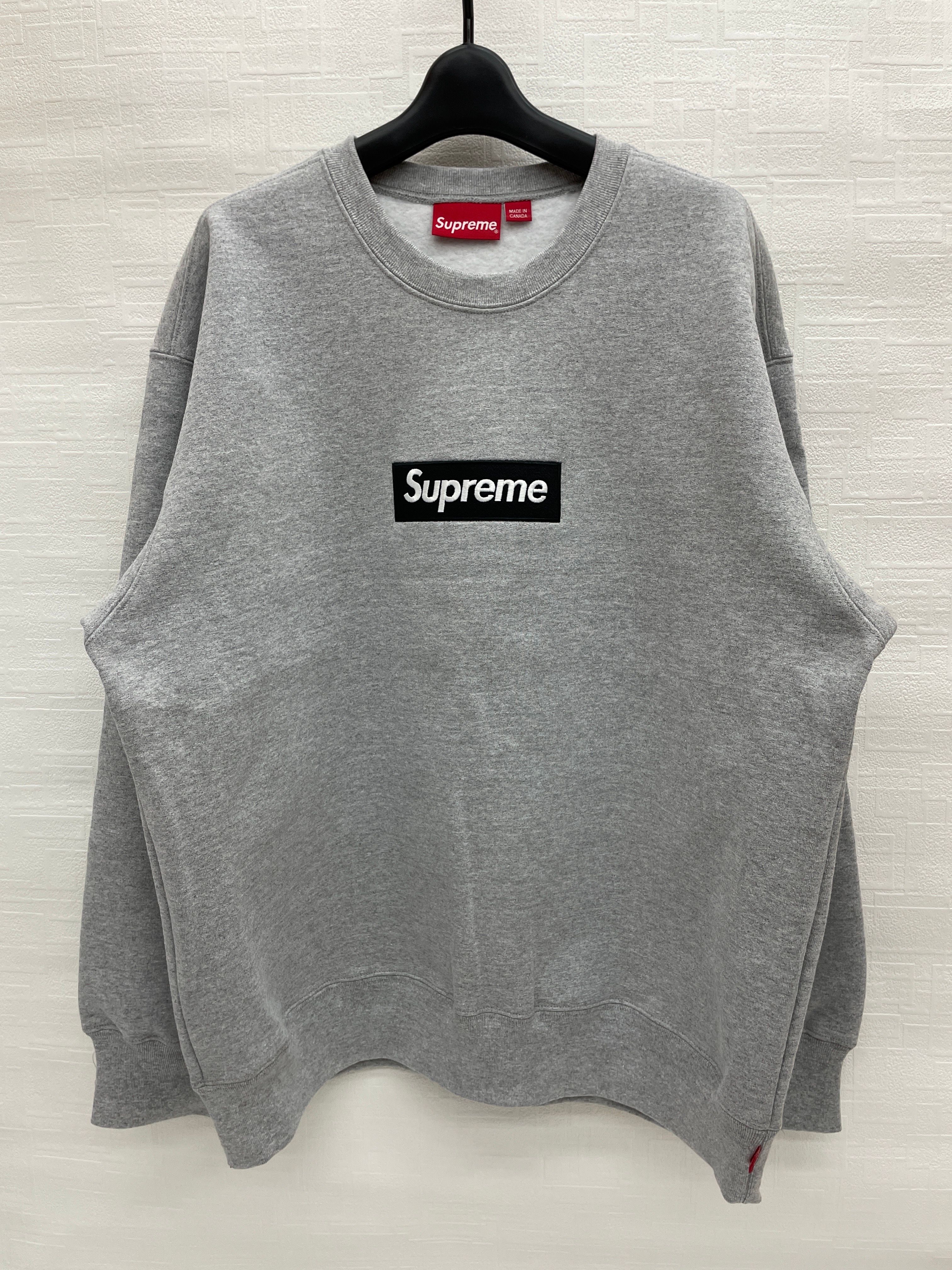 Supreme Box Logo Crewneck "Heather Grey" (22FW)