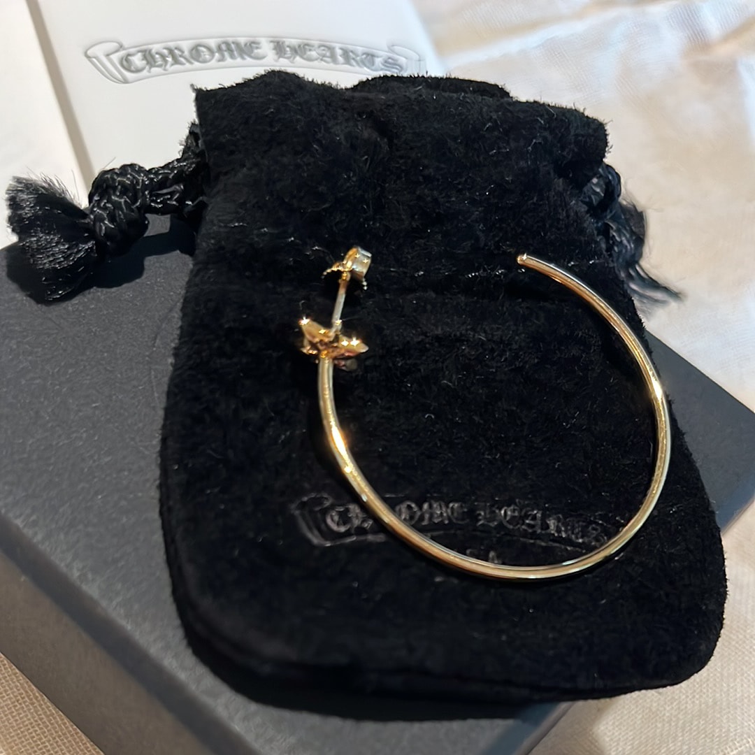 クロムハーツ 22K スターフープピアス