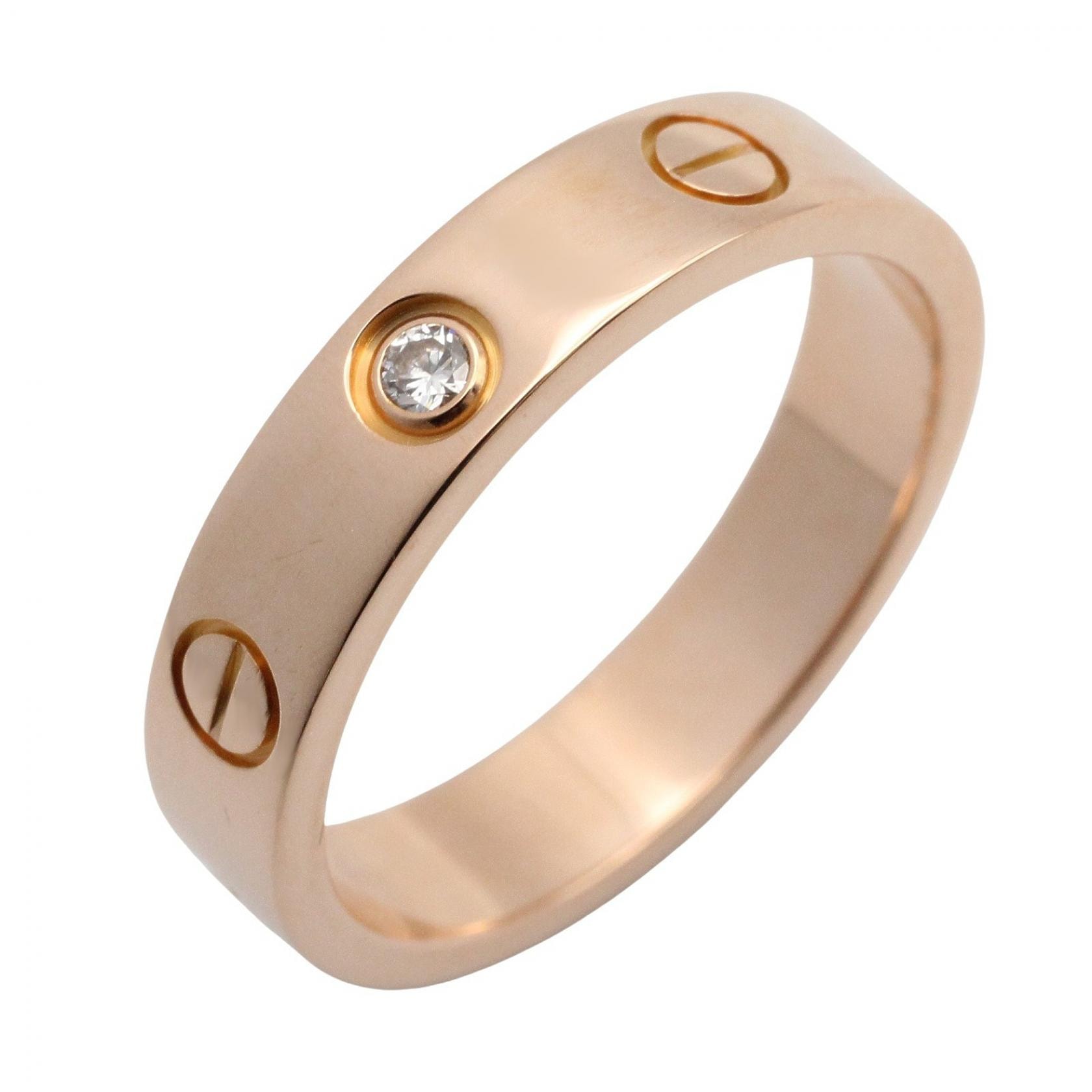 カルティエ CARTIER ミニラブリング 1PD リング・指輪 ジュエリー K18PG(ピンクゴールド) ダイヤモンド レディース クリア系 / ゴールド系 B4056100 【中古】