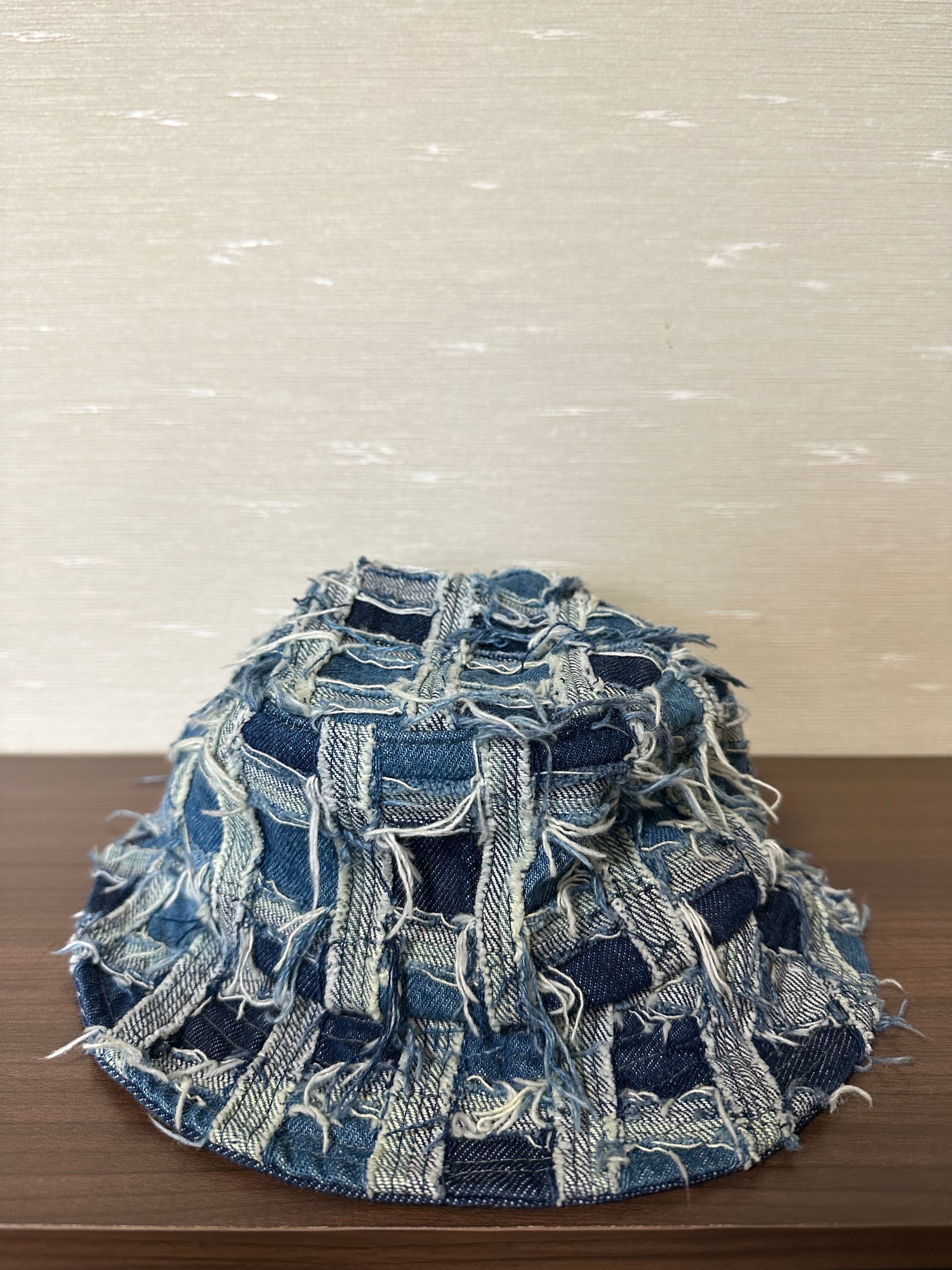 Supreme Frayed Patchwork Denim Crusher "Washed Blue"