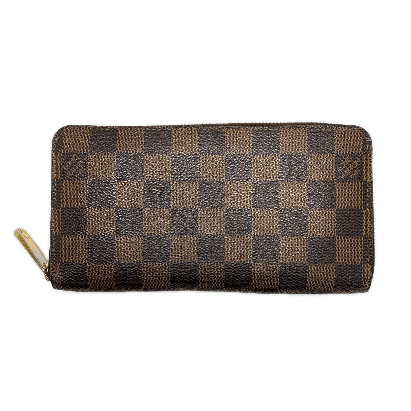 LOUIS VUITTON ルイヴィトン ダミエ ジッピーウォレット ラウンドファスナー N41661 エベヌ 長財布