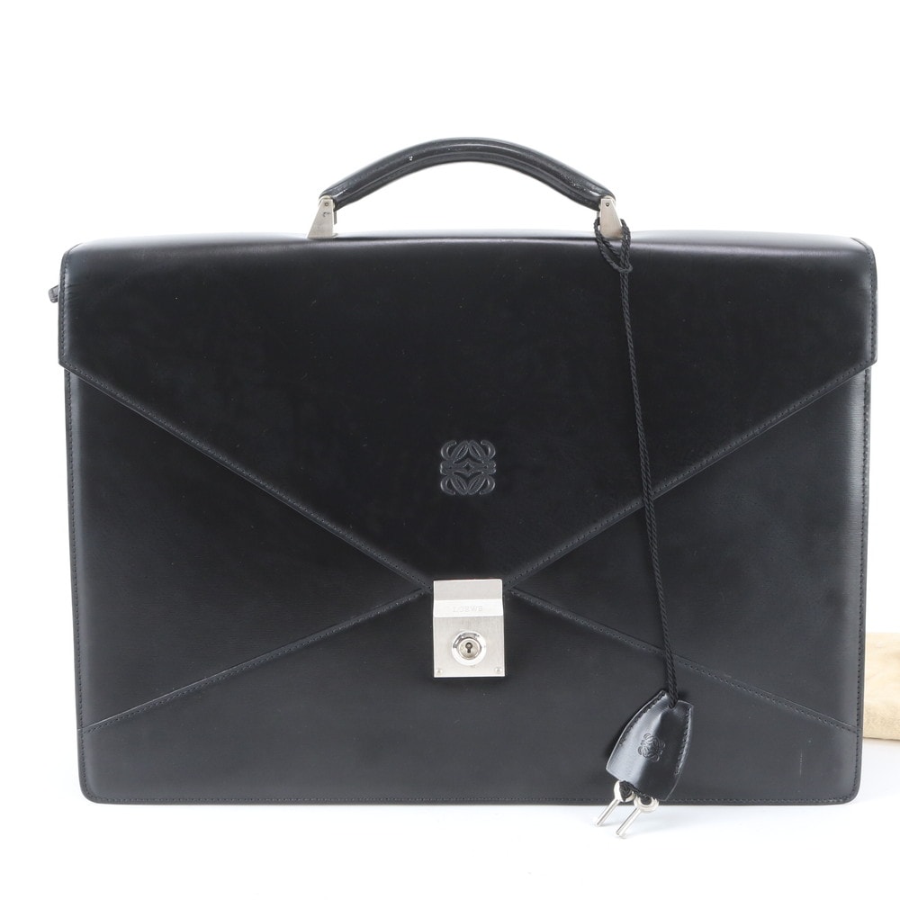 ■美品 ロエベ アナグラムビジネス バッグ レザー