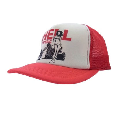 HYSTERIC GLAMOUR ヒステリックグラマー キャップ 24AW 02251QH03 Hell Hysteric Mesh Cap メッシュ キャップ レッド系【中古】